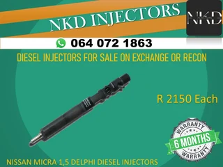 Nissan Micra 1.5 Common Rail Injectors For Sale