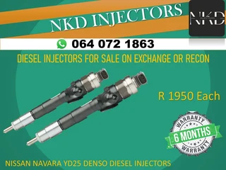 Nissan Navara Yd25 Common Rail Injectors For Sale