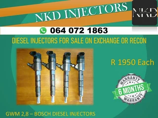 Gwm 2.8 Diesel Inectors For Sale