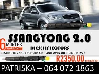 Ssangyong 2.0 Diesel Injectors Or Sale