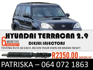 Hyundai Terracan 2.9 Diesel Injectors For Sale