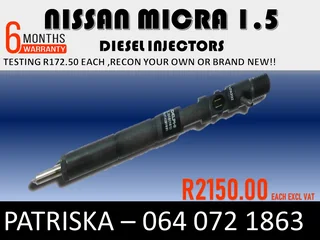 Nissan Micra 1.5diesel Injectors For Sale