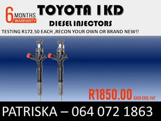 Toyota 1kd Diesel Injectors For Sale