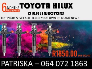 Toyota Hilux Diesel Injectors For Sale