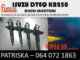 Isuzu Dteq Kb250 Diesel Injectors For Sale