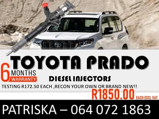 Toyota Prado Diesel Injectors For Sale Or To Recon