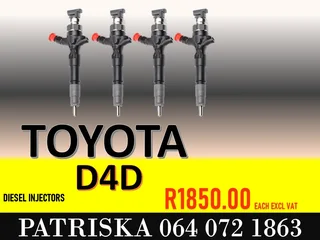 Diesel Injectors – Tested, Cleaned & Ready To Fit For Toyota D4d