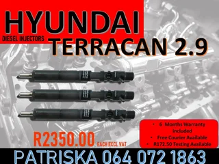 Hyundai Terracan 2.9 Diesel Injectors For Sale