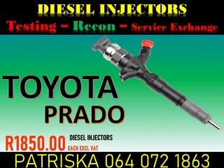 Reconditioned Diesel Injectors – Like New &amp; Ready To Fit For Toyota Prado