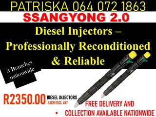 Ssangyong 2,0 Diesel Injectors For Sale