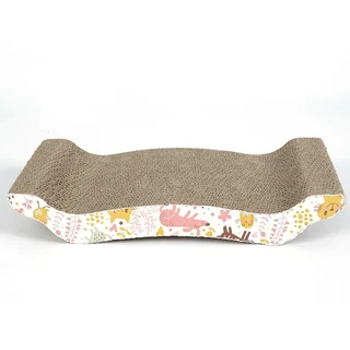 Curved Cat Scratch Board with Catnip - Arch Bridge Shape