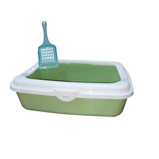 Cat Pet Litter Box & Litter Scoop Assorted Colours - Green