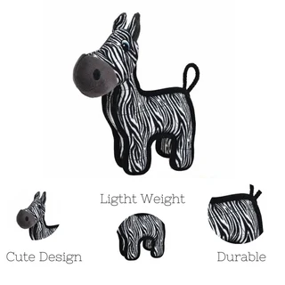 Soft Squeaky Zebra Dog Durable Pet Chew Toys Interactive Puppies