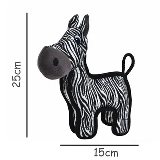 Soft Squeaky Zebra Dog Durable Pet Chew Toys Interactive Puppies