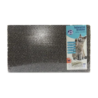Cat Scratch Pad – Textured Cardboard – With Catnip – 47cm x 24cm x 4cm