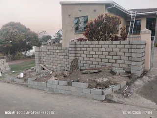 We do retaining walls building roofing plastering