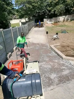 We do retaining walls tar driveway resurfacing concrete paving building roofing plaster