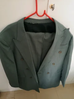 green mens suit