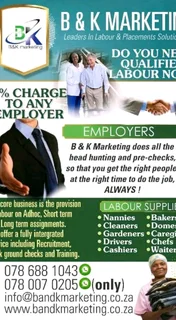 Domestics,Restaurants,cleaning,childcare Available