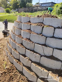 Retaining wall installation