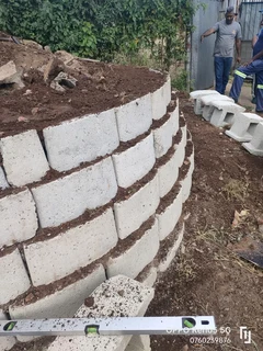 Retaining wall installation
