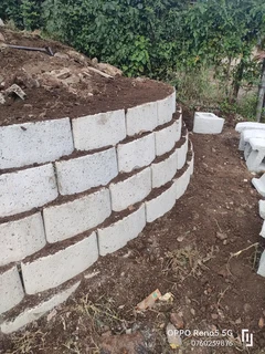Retaining wall installation