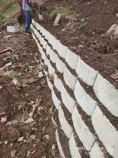 Retaining wall installation