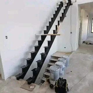 Mono steel stringer stairs