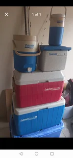 Coleman polylite cooler boxes for sale. R1700 for all 5 cooler boxes . Phoenix