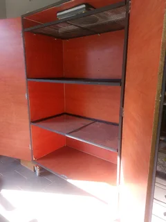Cherry Wood Biltong Cabinet on Wheels