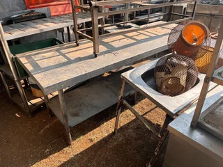 Stainless steel kitchen table, sinks, gas bunkers, chimneys and canopy’s e.t.c