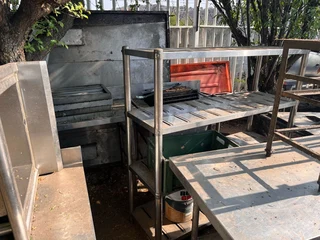 Stainless steel kitchen table, sinks, gas bunkers, chimneys and canopy’s e.t.c