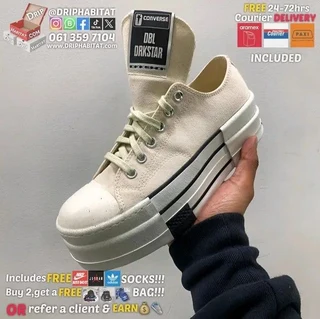 rick owens x chuck 70 Dbl drkstar ox low