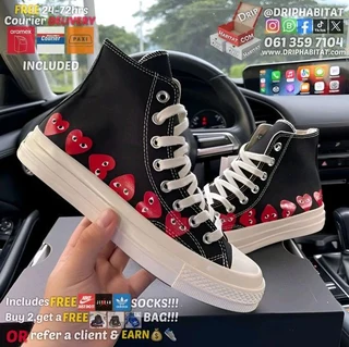 cdg play x chuck 70 multiple heart hi
