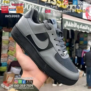 nike air force 1 black dark grey