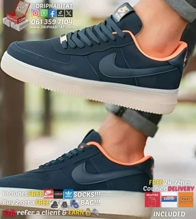 nike air force 1 navy orange
