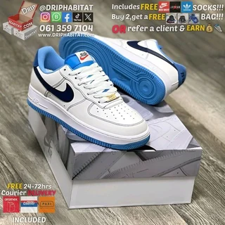 Nike air force 1 first use white blue