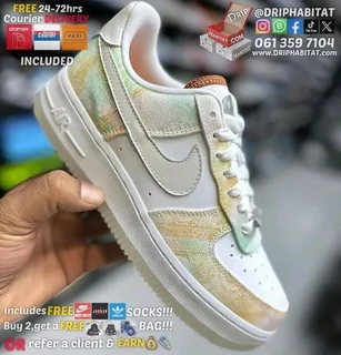 nike air force pastel paisley