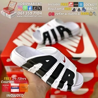 Nike air more uptempo slide