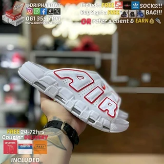 Nike air more uptempo slide