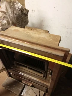 Original DEFY RAYBURNE MINI coal burning stove for wall built in