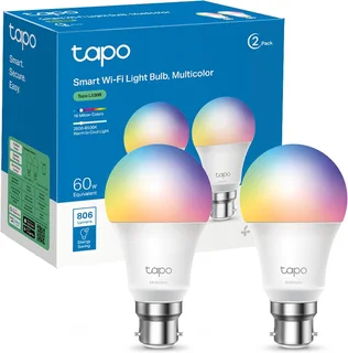 Tapo L530B Smart Wi-Fi Light Bulb 2-Pack, Multicolor
