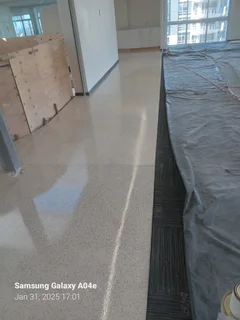 We do concrete grinding and polishing floors and countertops