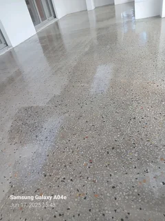 We do concrete grinding and polishing floors and countertops