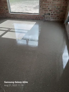 We do concrete grinding and polishing floors and countertops.