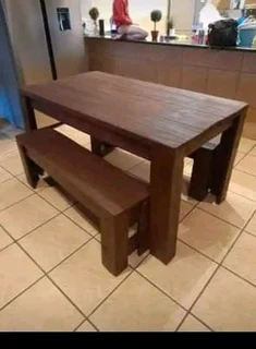 6 seater dinning table with 2 benches available