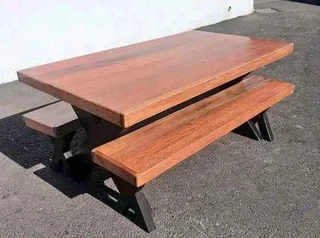 6 seater dinning table with 2 benches available