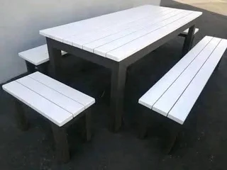 10 seater dinning table with benches available