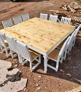 12 seater square dinning table available