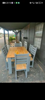 6 seater with 6 chairs available